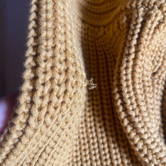 Jenni Kayne Fisherman Organic Cotton Blend Sweater Mustard Yellow - Picture 12 of 14